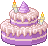 PurpleTwoTierCake emote for Discord