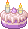 PurpeCakeWithCandles emote for Discord