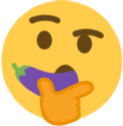 thinking_eggplant emote for Discord