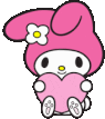 MyMelodyHeartHug emote for Discord
