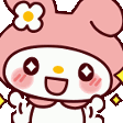 MyMelodyExcited emote for Discord