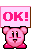 KirbySignOK emote for Discord