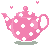 PinkPolkaDotTeapot emote for Discord