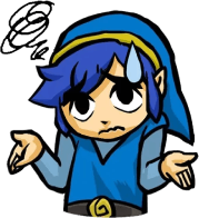 LinkShrugBlue emote for Discord