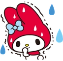 MyMelodyNervous emote for Discord