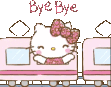 HelloKittyByeTrain emote for Discord