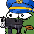pepe_gun_police emote for Discord
