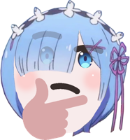 Rem_Thinking emote for Discord