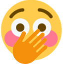 flushed_over_mouth emote for Discord