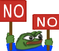 PepeNOTwoSigns emote for Discord