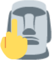 moyai_fuckyou emote for Discord