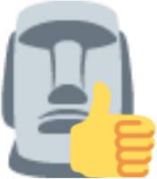 moyai_thumbsup emote for Discord