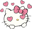 hellokitty_hearteyes emote for Discord