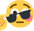 SunglassesOffFlushed emote for Discord