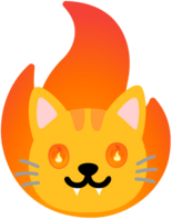 Firecat emote for Discord