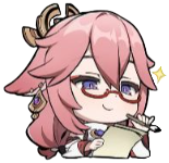 Yaemiko_notes emote for Discord