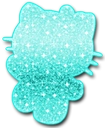 HelloKittySparkleTeal emote for Discord