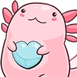 AxolotlHeart emote for Discord