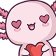 AxolotlHeart emote for Discord