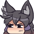WolfgirlSquint emote for Discord