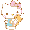 HelloKittyTeddyHug emote for Discord