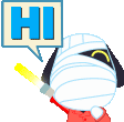 LuckyWaveHi emote for Discord