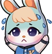 SashaBunnyWorry emote for Discord