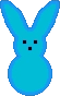BlueBunnyPeeps emote for Discord
