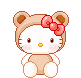 HelloKittyBearBlush emote for Discord