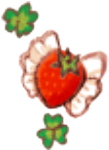 StrawberryCloverBow emote for Discord