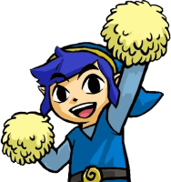 LinkCheerleaderBlue emote for Discord