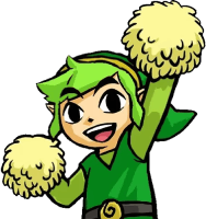 LinkCheerleaderGreen emote for Discord