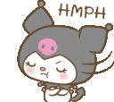kuromi_hmph emote for Discord