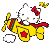 HelloKittyAirplane emote for Discord