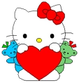 HelloKittyHeart emote for Discord