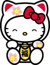 HelloKittyLuckyCat emote for Discord