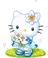 HelloKittyFlowers emote for Discord
