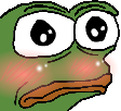PepeBubzFaceBlush emote for Discord