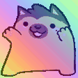 RainbowDogParty emote for Discord