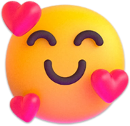 win11emoji_smiling_with_3_hearts emote for Discord