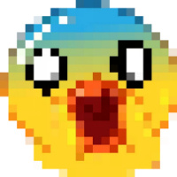8bitduck_scream emote for Discord