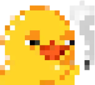 8bitduck_smoke emote for Discord