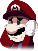 Mario_Terrified emote for Discord