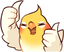 BirdThumbsUp emote for Discord