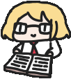 AmeliaWatson_Reading emote for Discord