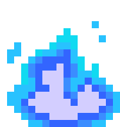 PixelBlueFire emote for Discord