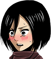 MikasaBlush emote for Discord