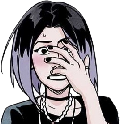 raven_shy emote for Discord