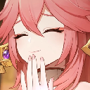 yae_miko_giggling emote for Discord