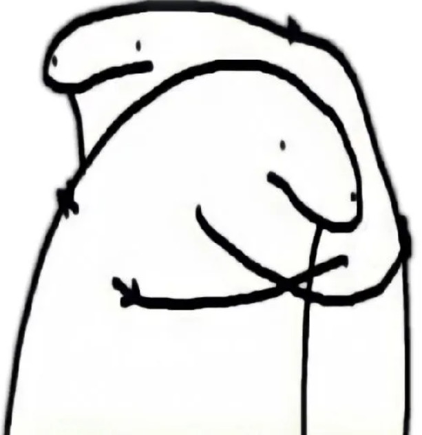 Flork_hug emote for Discord